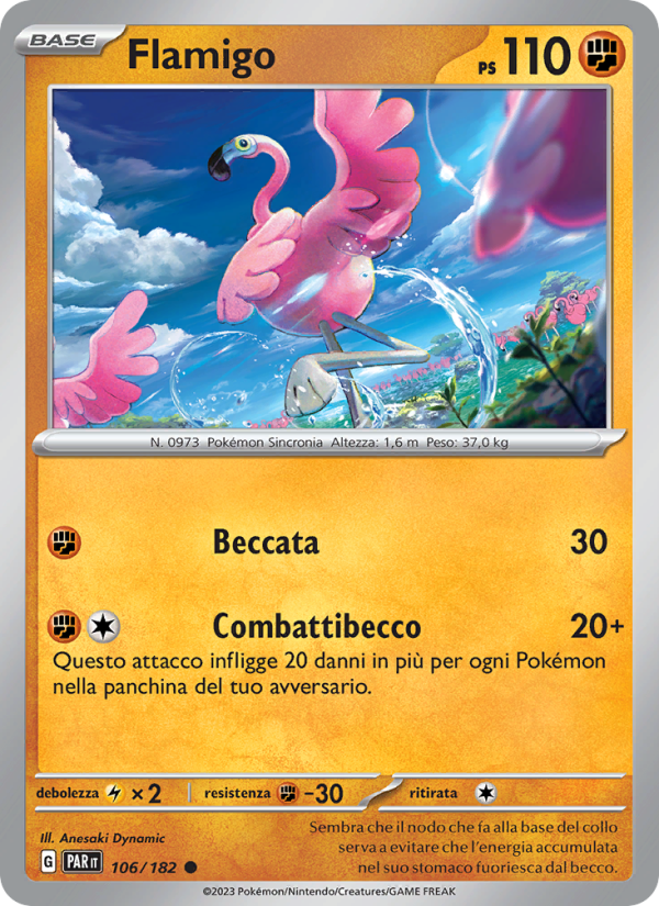 Flamigo 106/266 — Paradox Rift (Italian Pokémon TCG card)
