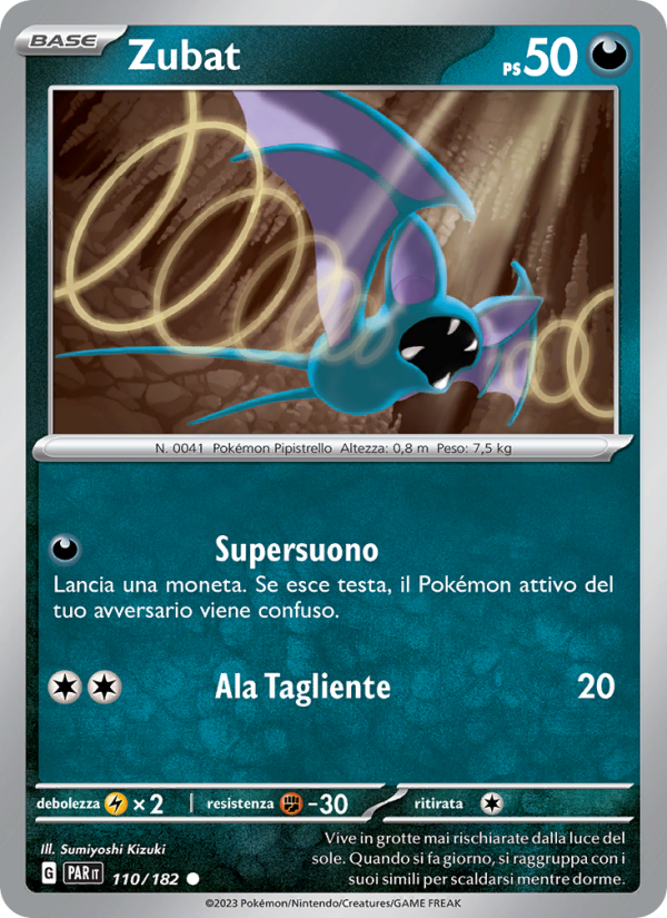 Zubat 110/266 — Paradox Rift (Italian Pokémon TCG card)