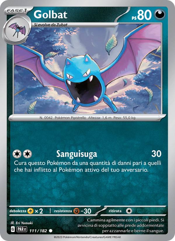 Golbat 111/266 — Paradox Rift (Italian Pokémon TCG card)