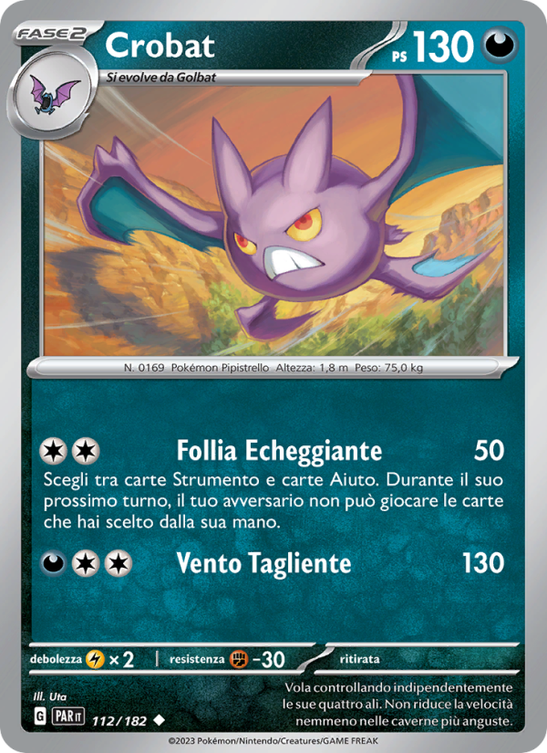 Crobat 112/266 — Paradox Rift (Italian Pokémon TCG card)