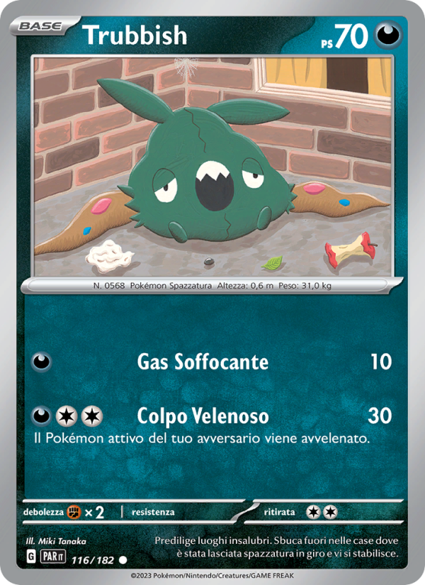 Trubbish 116/266 — Paradox Rift (Italian Pokémon TCG card)