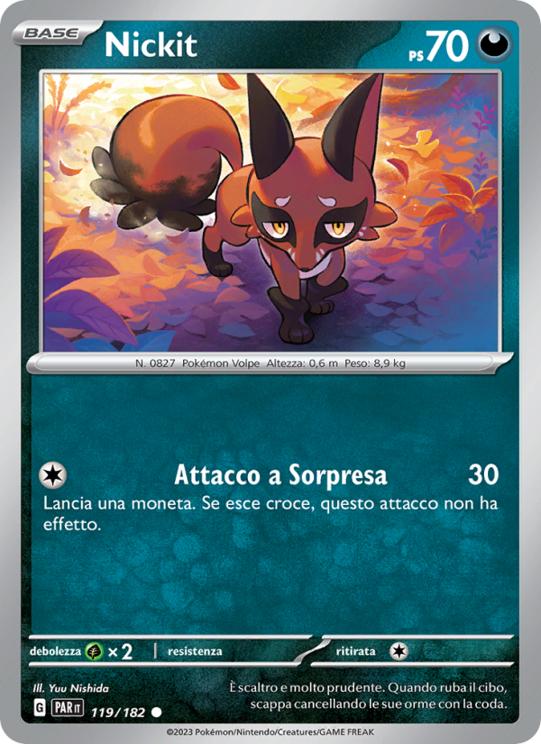 Nickit 119/266 — Paradox Rift (Italian Pokémon TCG card)