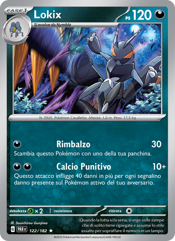 Lokix 122/266 — Paradox Rift (Italian Pokémon TCG card)