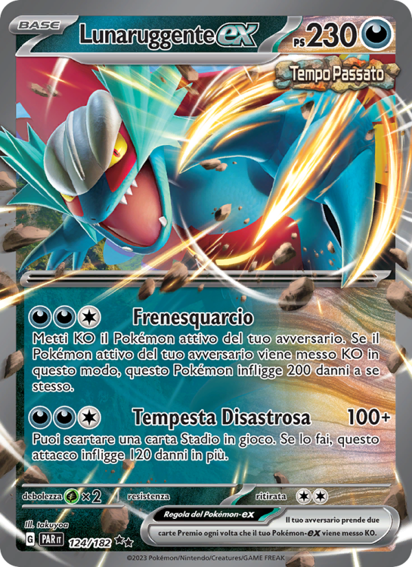 Lunaruggente-ex 124/266 — Paradox Rift (Italian Pokémon TCG card)