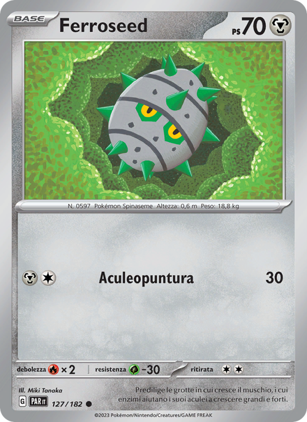 Ferroseed 127/266 — Paradox Rift (Italian Pokémon TCG card)
