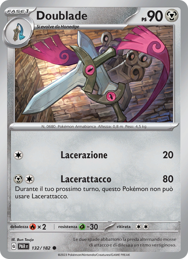 Doublade 132/266 — Paradox Rift (Italian Pokémon TCG card)