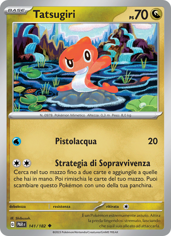 Tatsugiri 141/266 — Paradox Rift (Italian Pokémon TCG card)