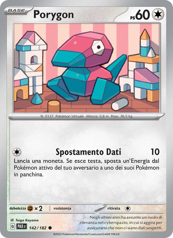 Porygon 142/266 — Paradox Rift (Italian Pokémon TCG card)