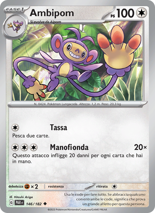Ambipom 146/266 — Paradox Rift (Italian Pokémon TCG card)