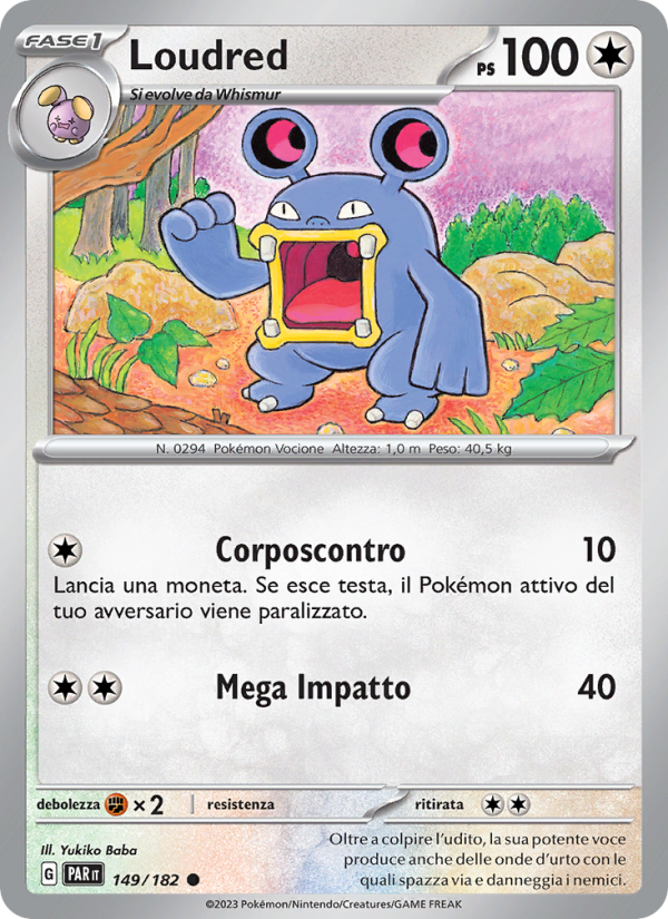 Loudred 149/266 — Paradox Rift (Italian Pokémon TCG card)