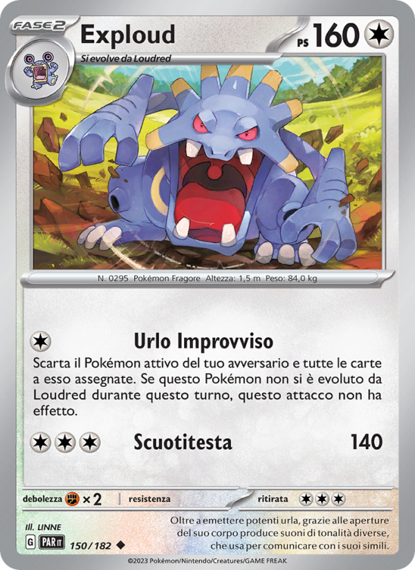 Exploud 150/266 — Paradox Rift (Italian Pokémon TCG card)