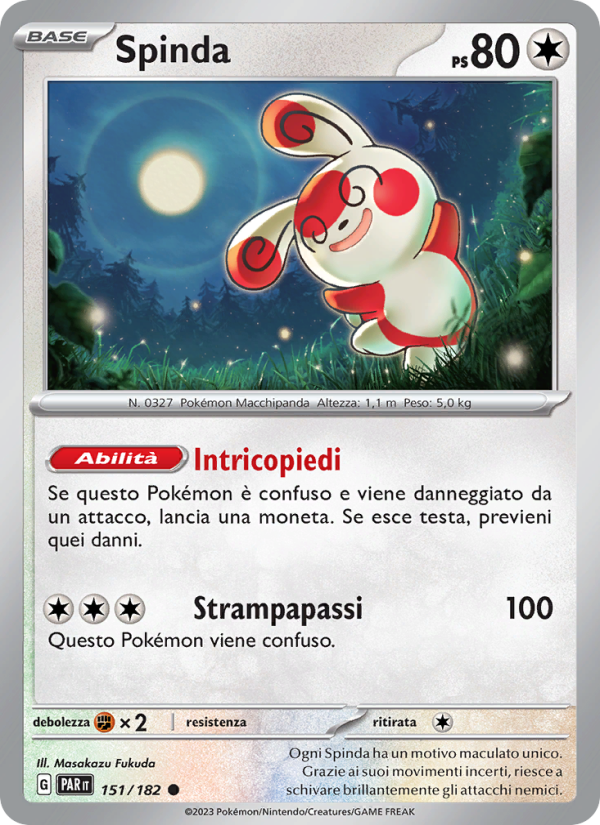 Spinda 151/266 — Paradox Rift (Italian Pokémon TCG card)