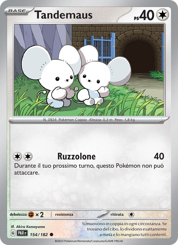 Tandemaus 154/266 — Paradox Rift (Italian Pokémon TCG card)