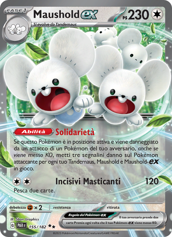 Maushold-ex 155/266 — Paradox Rift (Italian Pokémon TCG card)