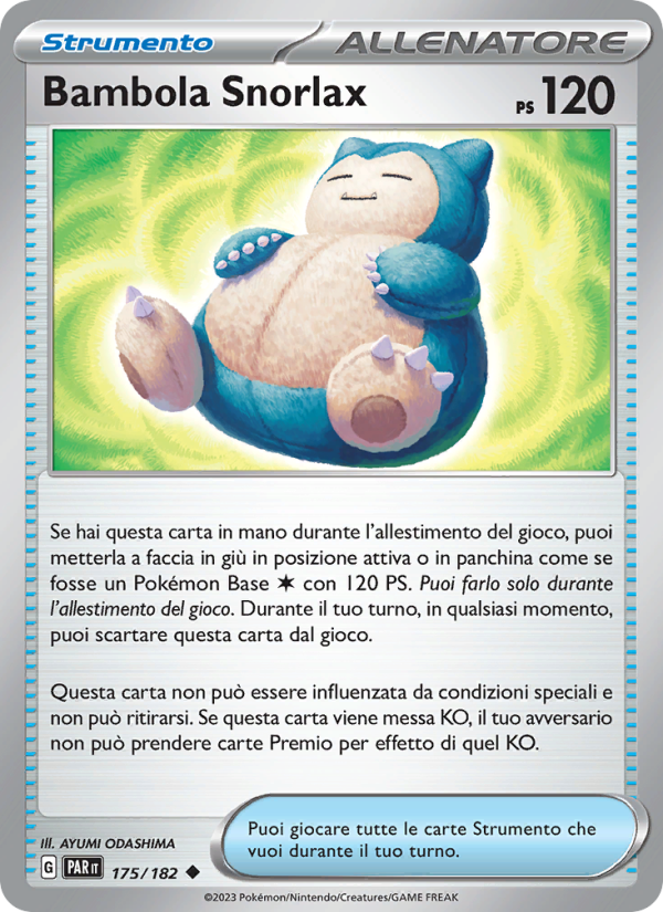 Bambola Snorlax 175/266 — Paradox Rift (Italian Pokémon TCG card)