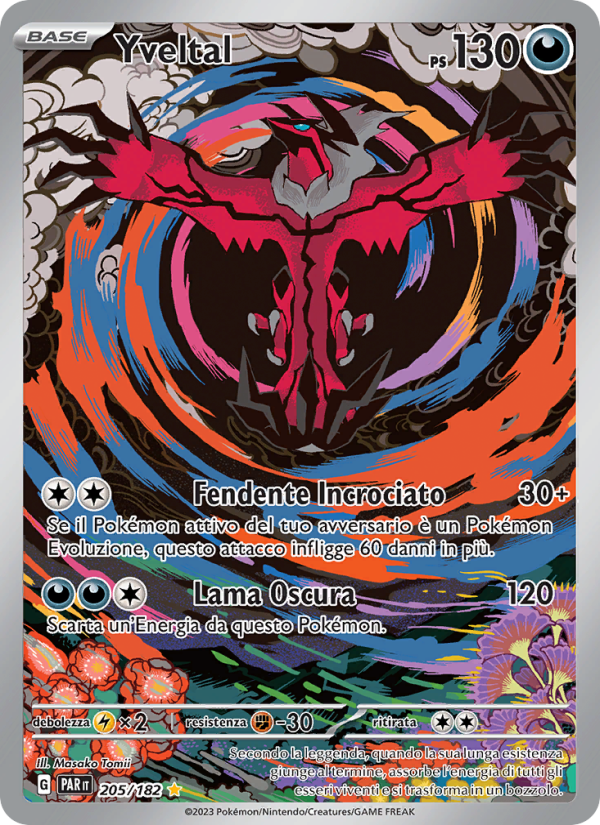 Yveltal 205/266 — Paradox Rift (Italian Pokémon TCG card)