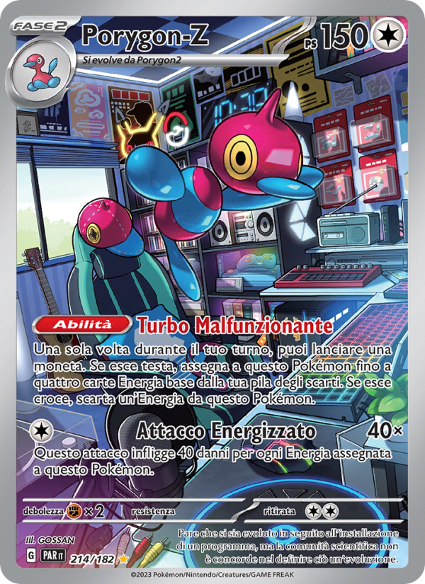 Porygon-Z 214/266 — Paradox Rift (Italian Pokémon TCG card)