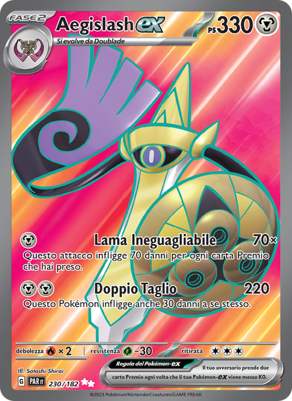 Aegislash-ex 230/266 — Paradox Rift (Italian Pokémon TCG card)