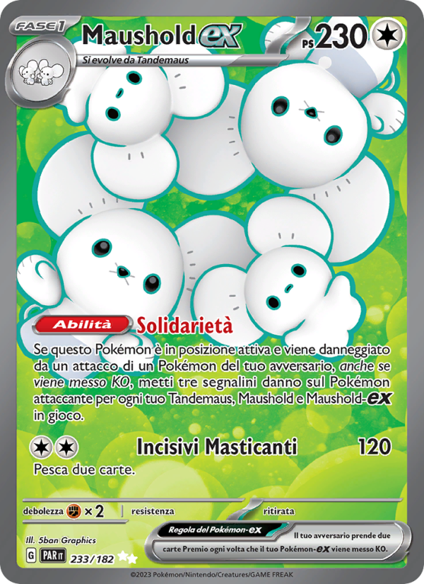 Maushold-ex 233/266 — Paradox Rift (Italian Pokémon TCG card)
