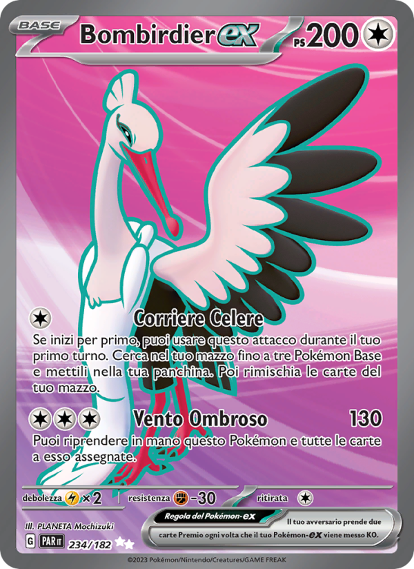 Bombirdier-ex 234/266 — Paradox Rift (Italian Pokémon TCG card)