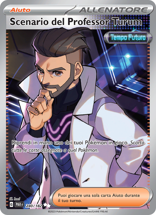 Scenario del Professor Turum 240/266 — Paradox Rift (Italian Pokémon TCG card)