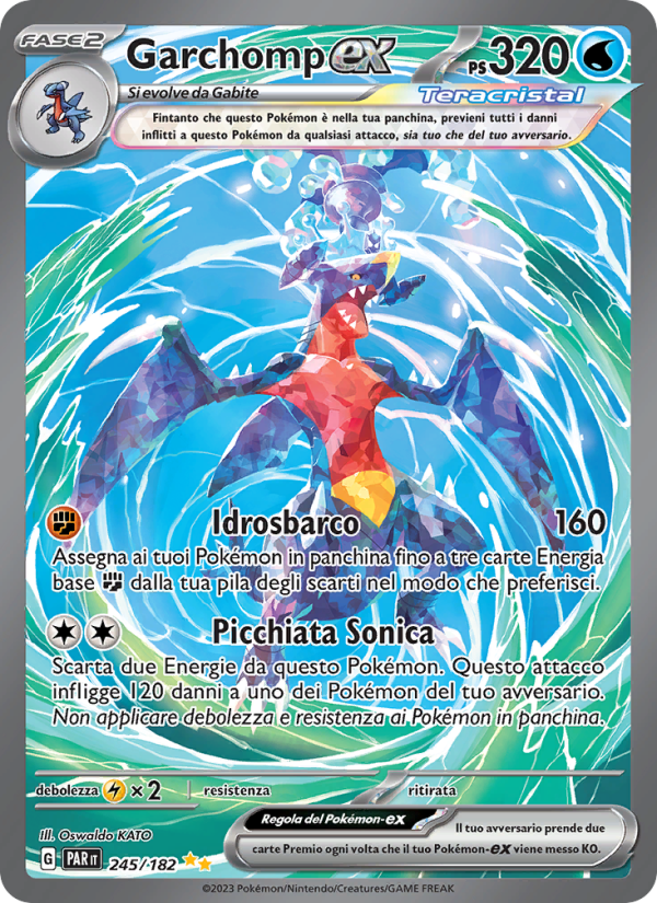Garchomp-ex 245/266 — Paradox Rift (Italian Pokémon TCG card)