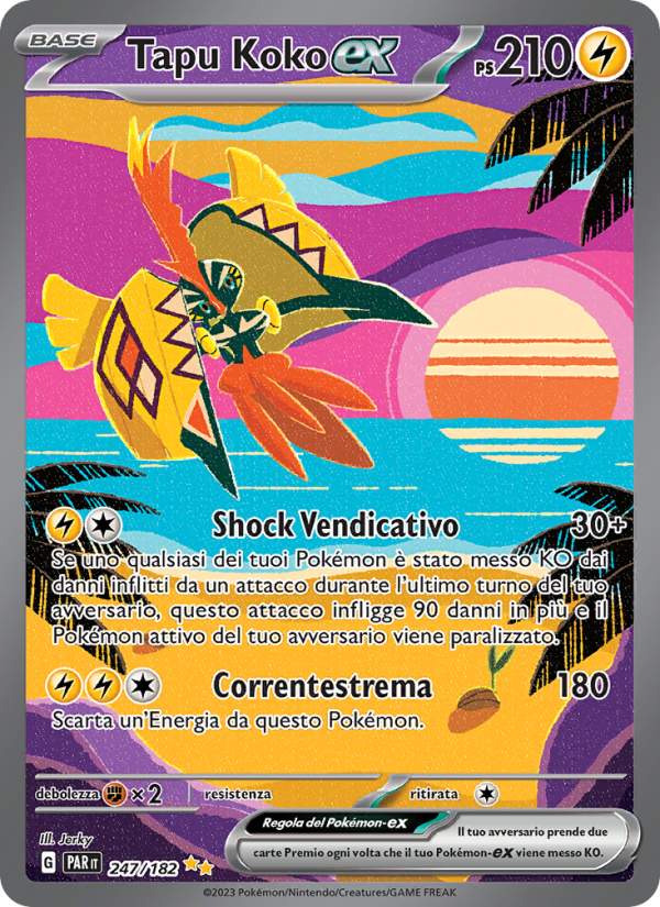 Tapu Koko-ex 247/266 — Paradox Rift (Italian Pokémon TCG card)