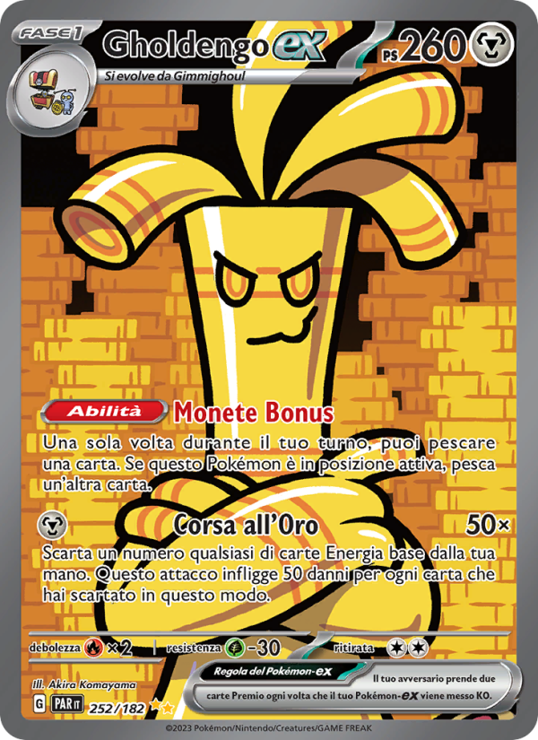Gholdengo-ex 252/266 — Paradox Rift (Italian Pokémon TCG card)
