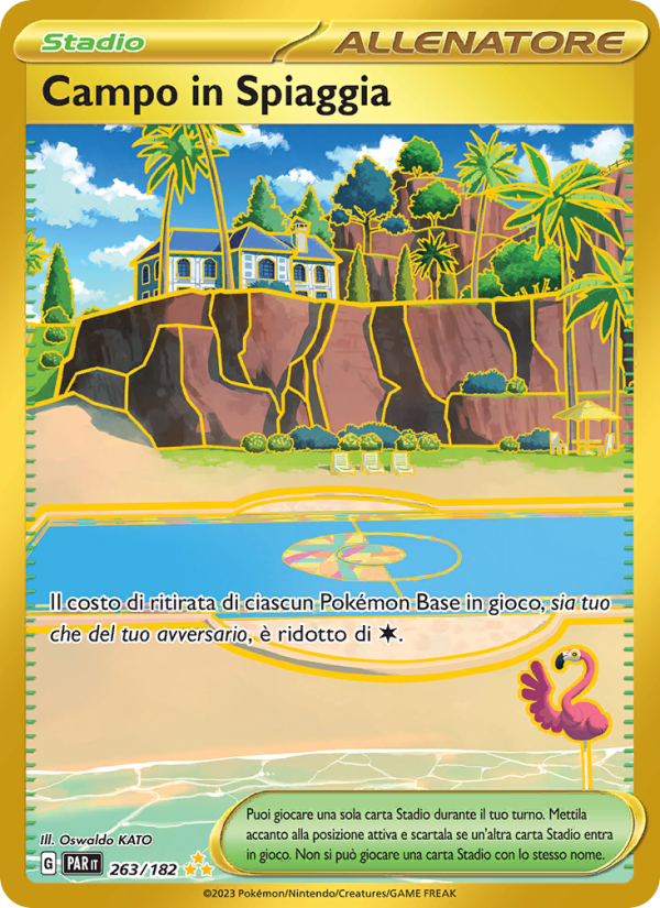 Campo in Spiaggia 263/266 — Paradox Rift (Italian Pokémon TCG card)