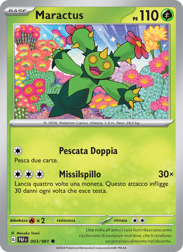 Maractus 003/245 — Paldean Fates (Italian Pokémon TCG card)
