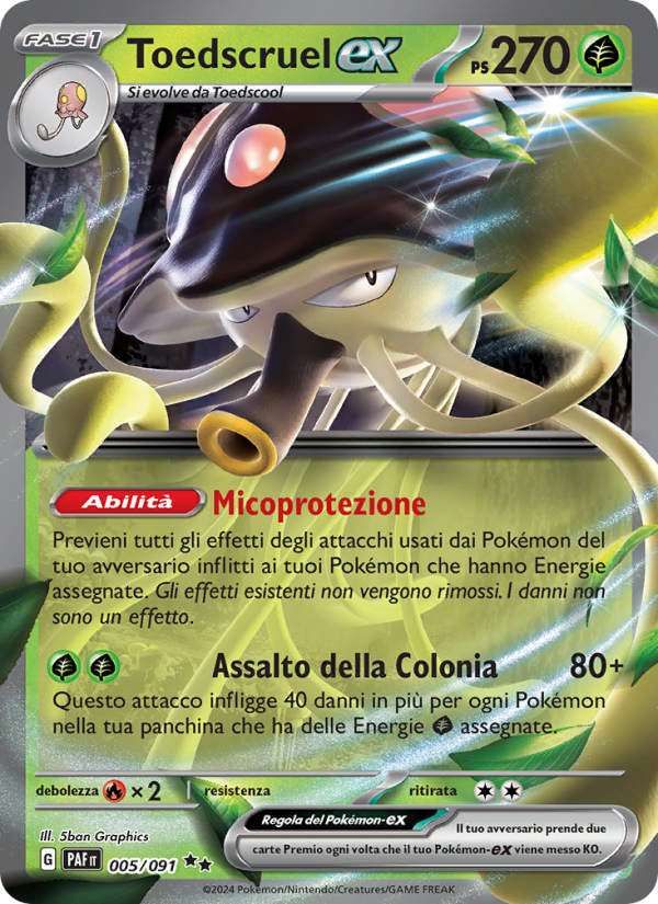 Toedscruel-ex 005/245 — Paldean Fates (Italian Pokémon TCG card)