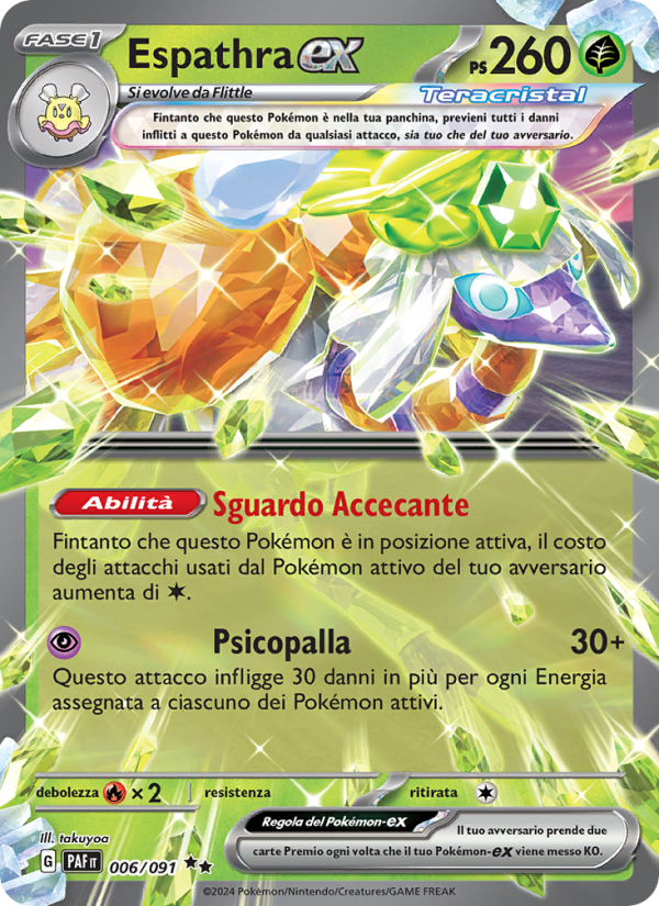 Espathra-ex 006/245 — Paldean Fates (Italian Pokémon TCG card)