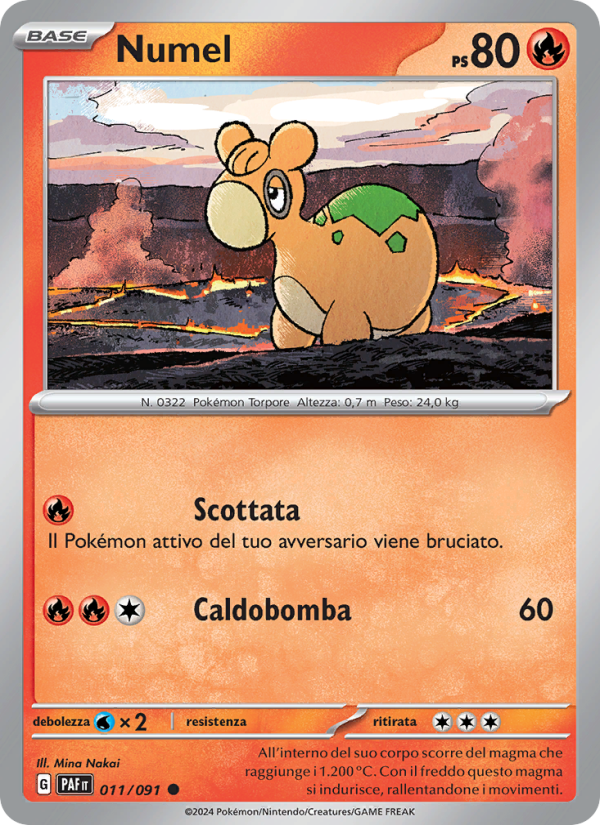 Numel 011/245 — Paldean Fates (Italian Pokémon TCG card)