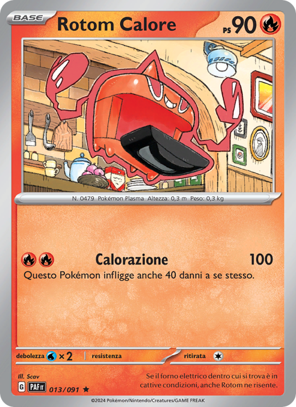 Rotom Calore 013/245 — Paldean Fates (Italian Pokémon TCG card)