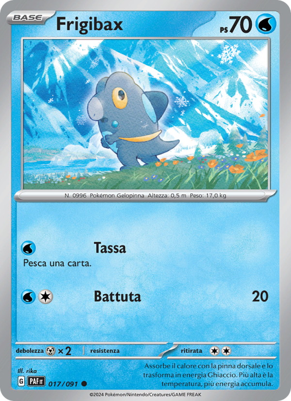 Frigibax 017/245 — Paldean Fates (Italian Pokémon TCG card)