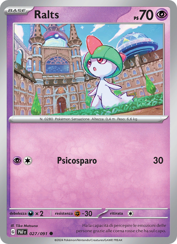 Ralts 027/245 — Paldean Fates (Italian Pokémon TCG card)