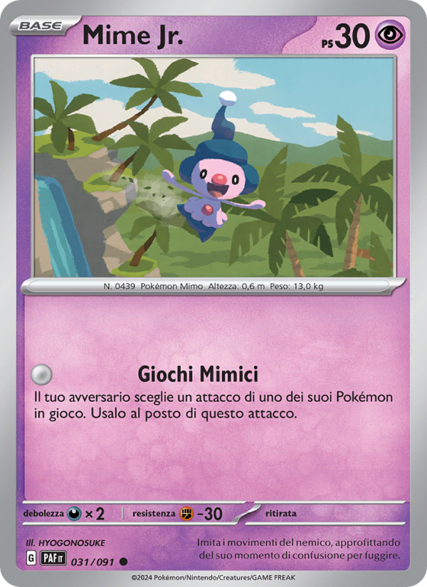 Mime Jr. 031/245 — Paldean Fates (Italian Pokémon TCG card)