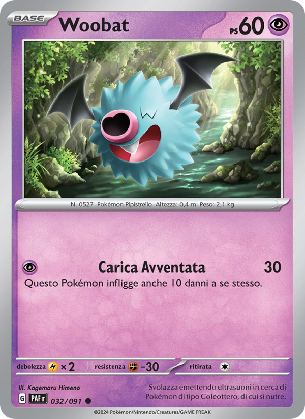 Woobat 032/245 — Paldean Fates (Italian Pokémon TCG card)