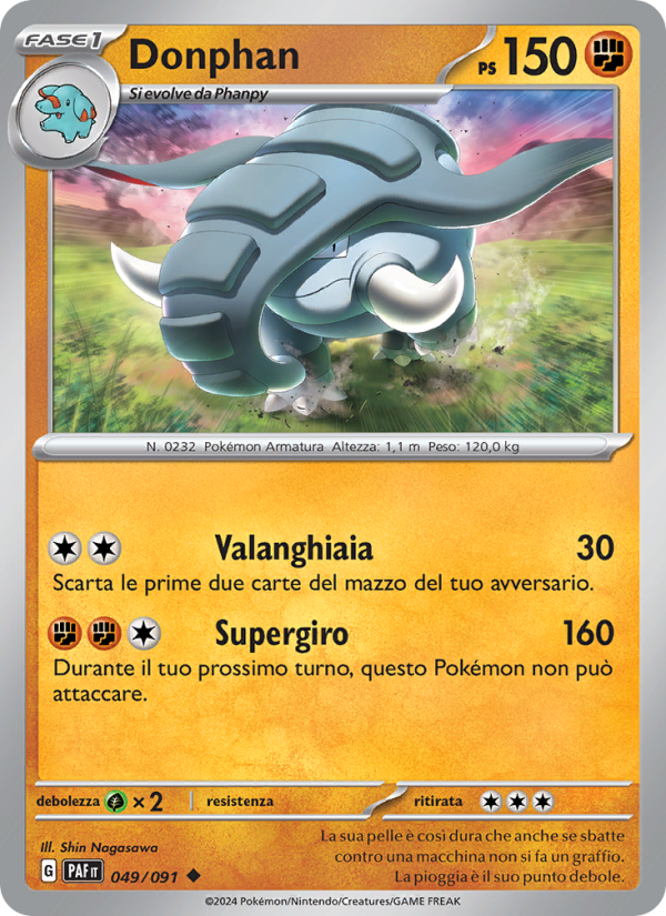 Donphan 049/245 — Paldean Fates (Italian Pokémon TCG card)