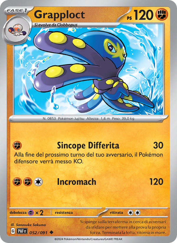 Grapploct 052/245 — Paldean Fates (Italian Pokémon TCG card)