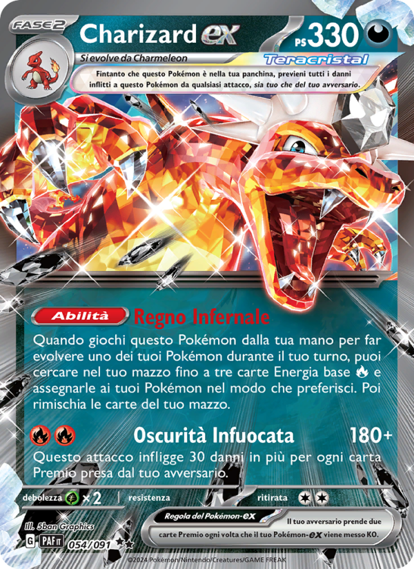 Charizard-ex 054/245 — Paldean Fates (Italian Pokémon TCG card)