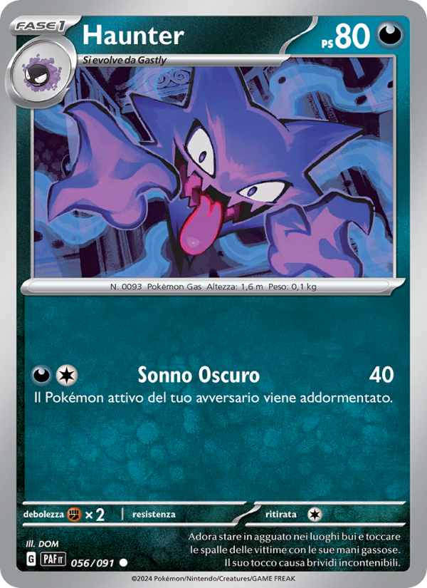 Haunter 056/245 — Paldean Fates (Italian Pokémon TCG card)