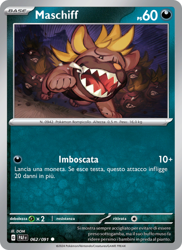 Maschiff 062/245 — Paldean Fates (Italian Pokémon TCG card)