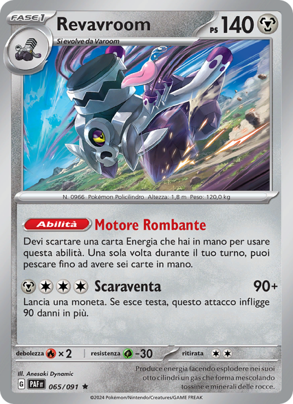 Revavroom 065/245 — Paldean Fates (Italian Pokémon TCG card)
