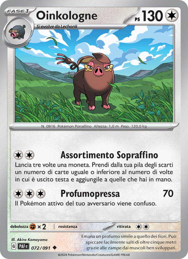 Oinkologne 072/245 — Paldean Fates (Italian Pokémon TCG card)