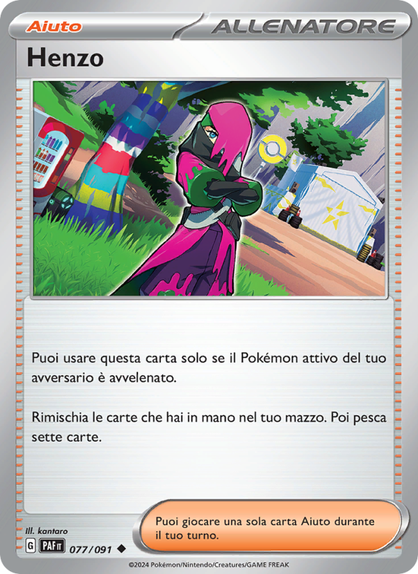 Henzo 077/245 — Paldean Fates (Italian Pokémon TCG card)