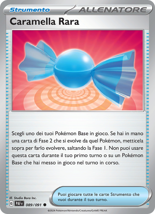 Caramella Rara 089/245 — Paldean Fates (Italian Pokémon TCG card)