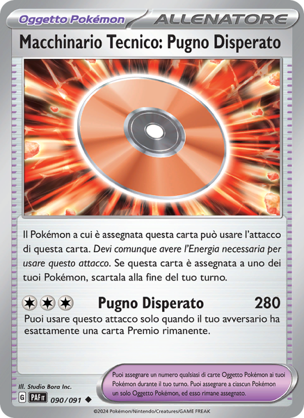 Macchinario Tecnico: Pugno Disperato 090/245 — Paldean Fates (Italian Pokémon TCG card)