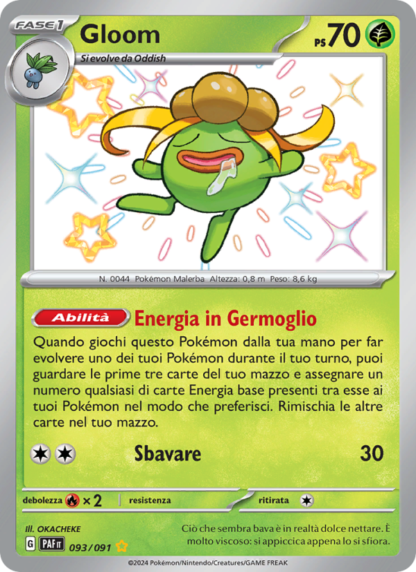 Gloom 093/245 — Paldean Fates (Italian Pokémon TCG card)