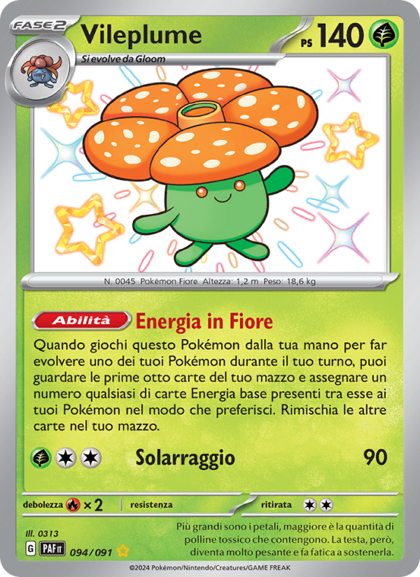 Vileplume 094/245 — Paldean Fates (Italian Pokémon TCG card)